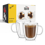 Disney Minnie Mouse 3D Double Wall Glass Mugs, 13 oz