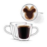 Disney Minnie Mouse 3D Double Wall Espresso Glasses, 5.4 oz