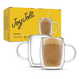 Aroma Double Wall Glass Coffee Mugs, 13.5 oz