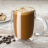JoyJolt Aroma Double Wall Glass Coffee Mugs - Set of 4