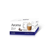 JoyJolt Aroma Double Wall Glass Coffee Mugs - Set of 4