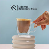 Savor Double Wall Espresso Glasses, 5.4 oz