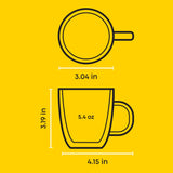 Savor Double Wall Espresso Glasses, 5.4 oz