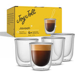 Javaah Double Wall Espresso Cups, 2 oz