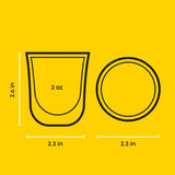 Javaah Double Wall Espresso Cups, 2 oz