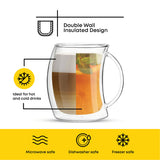 Caleo Double Wall Glasses, 13 oz