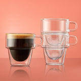 Stoiva Double Wall Espresso Glasses, 5 oz
