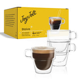 Stoiva Double Wall Espresso Glasses, 5 oz