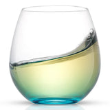 Hue Colored Stemless Wine Glasses, 15 oz