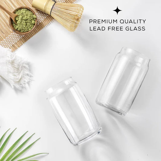 Can Shape Tumbler Drinking Glasses, 16 oz