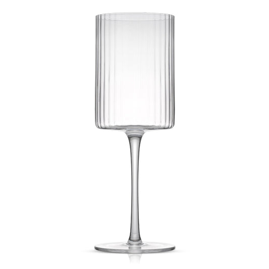 Elle Fluted Red Wine Glasses, 16.5 oz