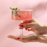 Elle Fluted Coupe Martini Glasses, 10 oz