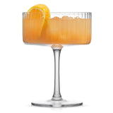 Elle Fluted Coupe Martini Glasses, 10 oz