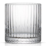 Elle Fluted Cylinder Whiskey Glasses, 9.5 oz