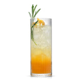 Elle Fluted Cylinder Highball Glasses, 16 oz