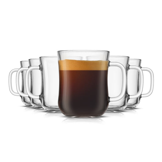 Diner Glass Coffee Mugs, 15.5 oz