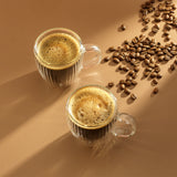 Savor Fluted Double Wall Espresso Glasses, 5.4 oz