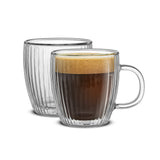 Savor Fluted Double Wall Espresso Glasses, 5.4 oz