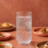 Lotus Ribbed Drinking Glasses, Set of 8