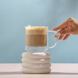 Haven Stackable Double Wall Glass Mugs, 13.5 oz