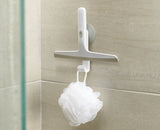 EasyStore™ Pack of 2 Light Grey Shower Squeegees with Storage Hook
