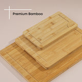 3-Piece Bamboo Kitchen Cutting Board Set