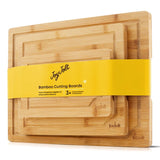 3-Piece Bamboo Kitchen Cutting Board Set