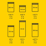 Glass Storage Jars with Airtight Lids Set