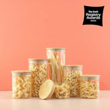 Glass Storage Jars with Airtight Lids Set