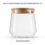 Glass Jar with Airtight Bamboo Lid