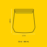 Glass Jar with Airtight Bamboo Lid