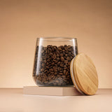 Glass Jar with Airtight Bamboo Lid