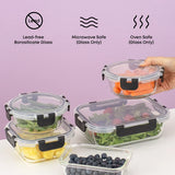12 Glass Storage Containers with Leakproof Lids Set