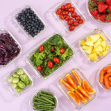 12 Glass Storage Containers with Leakproof Lids Set