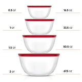 JoyFul Large Glass Mixing Bowls with Lids