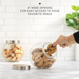 Round Glass Cookie Jar with Airtight Lids