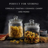 Round Glass Cookie Jar with Airtight Lids