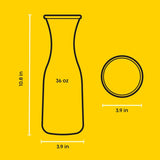 Hali Glass Carafe Bottle Pitcher with Lids