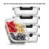 3-Sectional Meal Prep Food Storage Containers