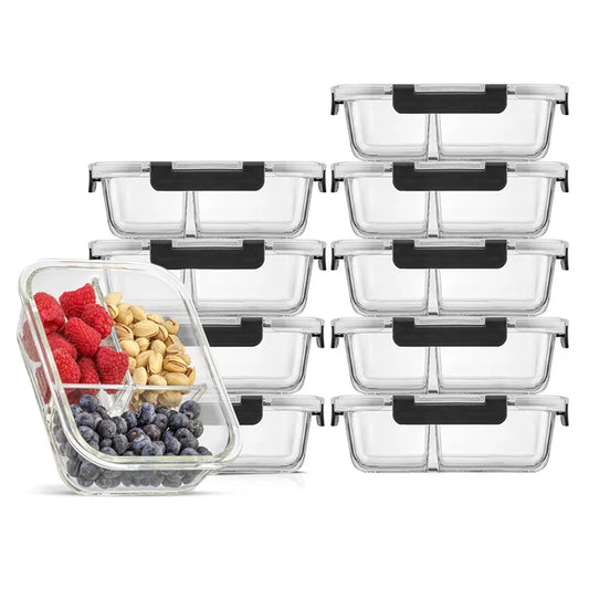 3-Sectional Meal Prep Food Storage Containers