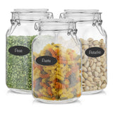 Airtight Food Storage Jars & Silicone Seal Lids Set