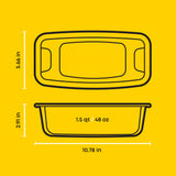 JoyJolt Glass Loaf Pans with Lids Set