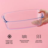 JoyJolt Glass Loaf Pans with Lids Set