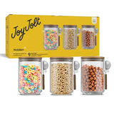Holden Stackable Glass Storage Canister Set with Wood Lids and Scoops