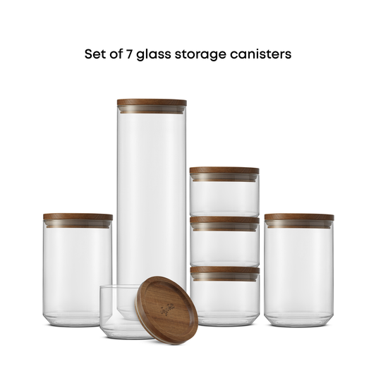 Holden 11-Piece Stackable Glass Storage Canister Gift Set