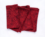 Red Napkins - Floral Napkins
