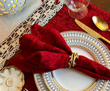 Red Napkins - Floral Napkins