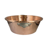 Mauviel M'PASSION Hammered Copper Jam Pan With Brushed Stainless Steel Handles, 14.5-Qt
