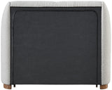 Jardin Wingback Bed - Luxurious Boucle Upholstered Design with Natural Oak Finish for Modern Elegance