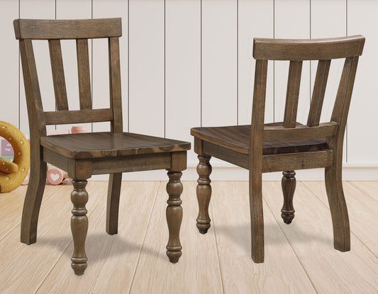 Joanna Kids Solid Wood Side Chair, Mocha